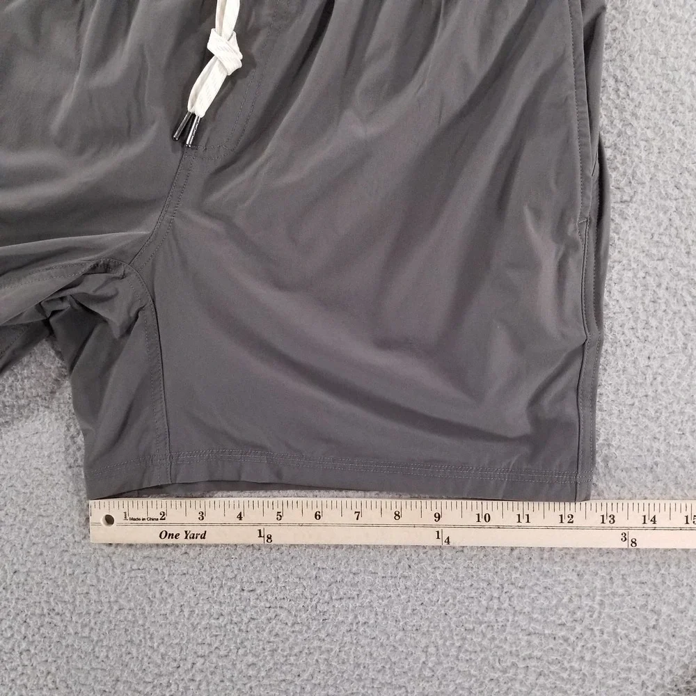 Wowie Shorts Mens Large Gray Lined Performance Gym Training Running Athletic